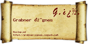 Grabner Ágnes névjegykártya